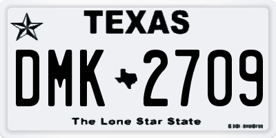 TX license plate DMK2709