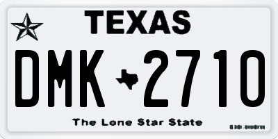 TX license plate DMK2710