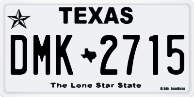 TX license plate DMK2715