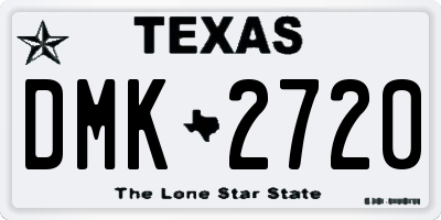 TX license plate DMK2720