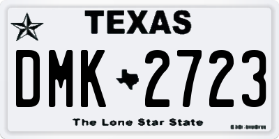 TX license plate DMK2723