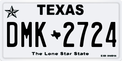 TX license plate DMK2724