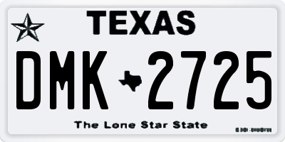 TX license plate DMK2725