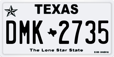 TX license plate DMK2735
