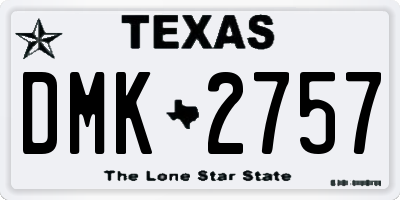 TX license plate DMK2757