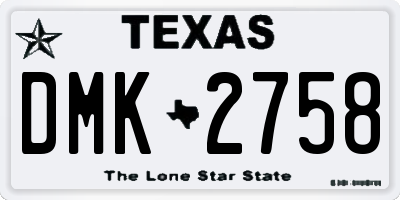 TX license plate DMK2758