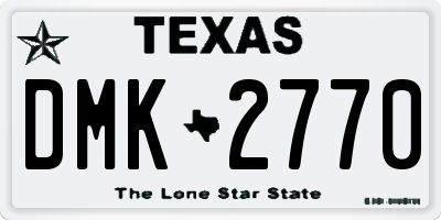 TX license plate DMK2770