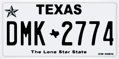 TX license plate DMK2774