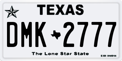 TX license plate DMK2777