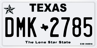 TX license plate DMK2785