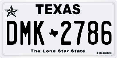 TX license plate DMK2786