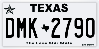 TX license plate DMK2790