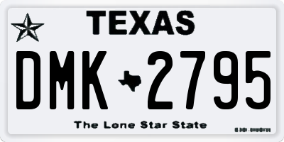 TX license plate DMK2795