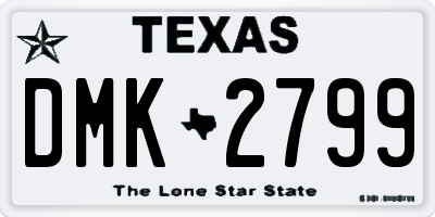 TX license plate DMK2799