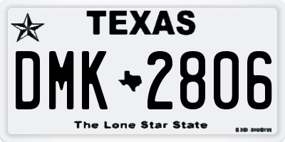 TX license plate DMK2806