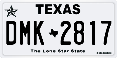 TX license plate DMK2817