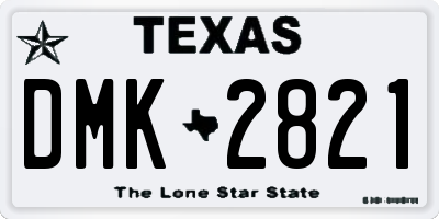 TX license plate DMK2821