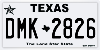 TX license plate DMK2826
