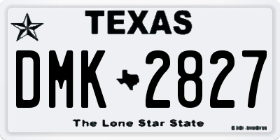 TX license plate DMK2827
