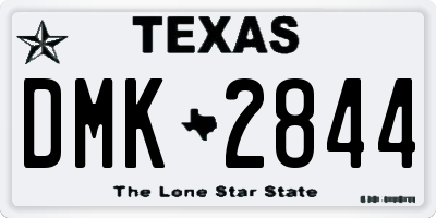 TX license plate DMK2844