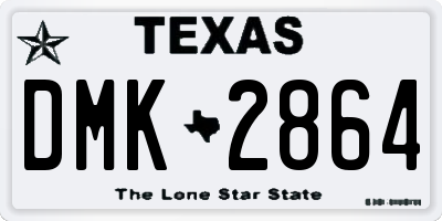 TX license plate DMK2864