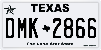 TX license plate DMK2866