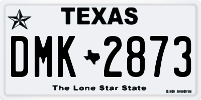 TX license plate DMK2873