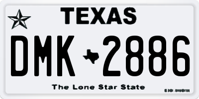 TX license plate DMK2886
