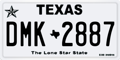 TX license plate DMK2887