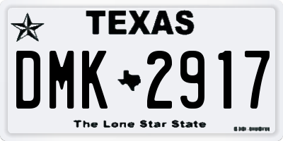 TX license plate DMK2917