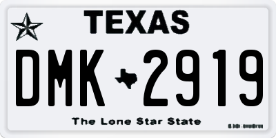 TX license plate DMK2919