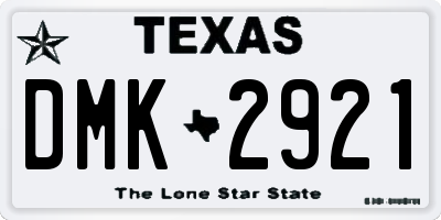 TX license plate DMK2921
