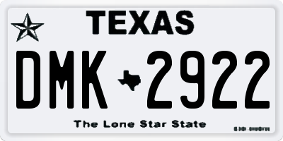 TX license plate DMK2922