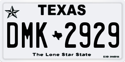 TX license plate DMK2929
