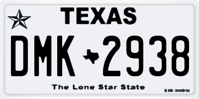 TX license plate DMK2938