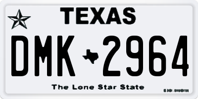 TX license plate DMK2964