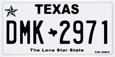 TX license plate DMK2971