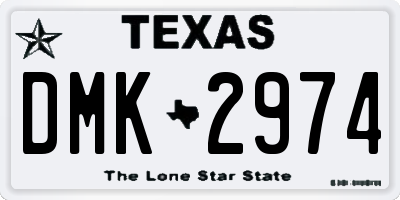 TX license plate DMK2974