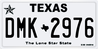 TX license plate DMK2976