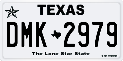 TX license plate DMK2979