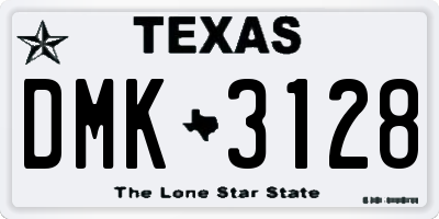 TX license plate DMK3128
