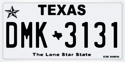 TX license plate DMK3131