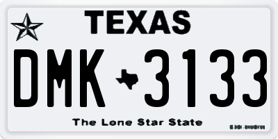 TX license plate DMK3133