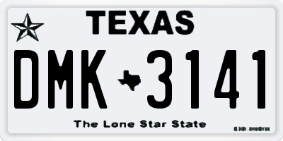 TX license plate DMK3141