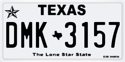 TX license plate DMK3157