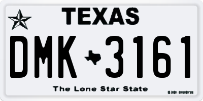 TX license plate DMK3161