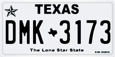 TX license plate DMK3173