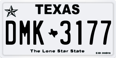 TX license plate DMK3177