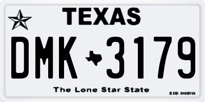 TX license plate DMK3179