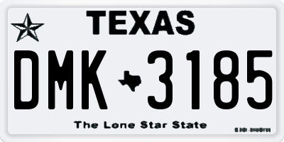 TX license plate DMK3185